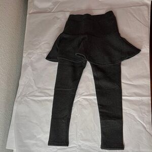 Black Kids Leggings with Skirt Overlay